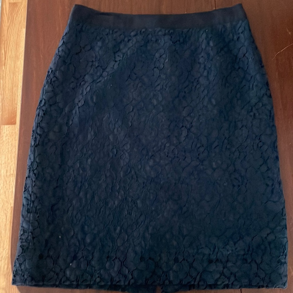 J.Crew navy blue, lace pencil skirt - size 0